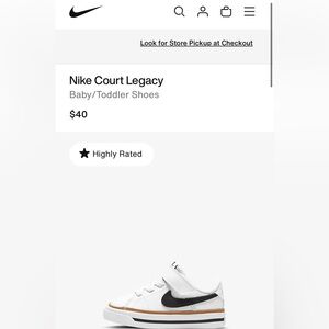 Nike Court Legacy Sneaker Toddler Size 9C - Worn Once!